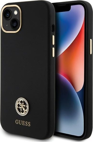 Guess GUHCP15M4DGPK iPhone 15 Plus / 14 Plus 6.7" czarny/black hardcase Silicone Logo Strass 4G