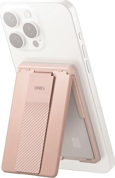 Uniq UNIQ Heldro ID magnetyczny portfel z podpórką i opaską różowy/blush pink