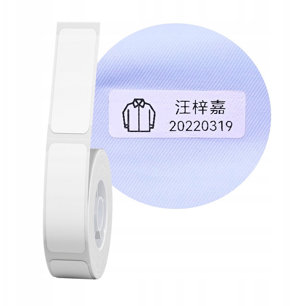 .NIIMBOT Naklejki Etykiety do B18 14*40mm 80x DO UBRAŃ I ODZIEŻY