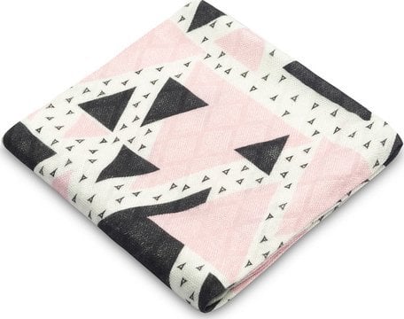 Sensillo PIELUCHA BAMBUS TRÓJKĄT RÓŻOWY 75x75