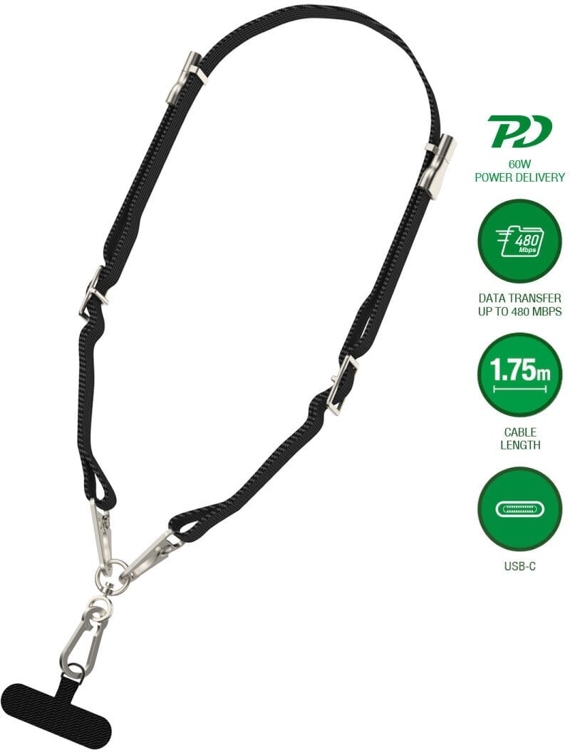 Kabel USB 4smarts USB-C - USB-C 1.3 m Czarny (541386)