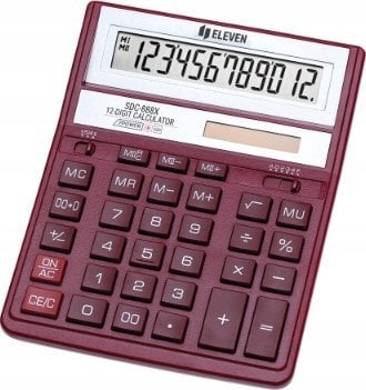Kalkulator Eleven 12-cyfrowy wyświetlacz czerwony (SDC888XRDE)
