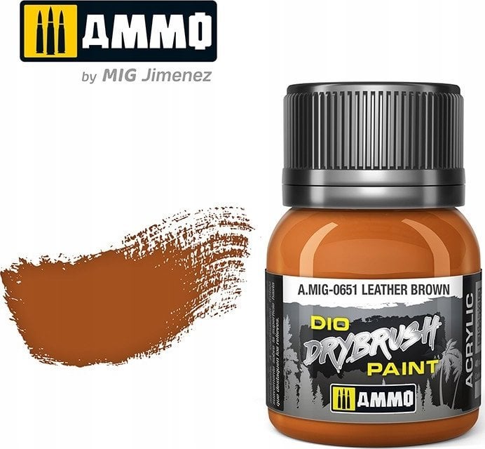 Vallejo Ammo: DIO Drybrush - Leather Brown