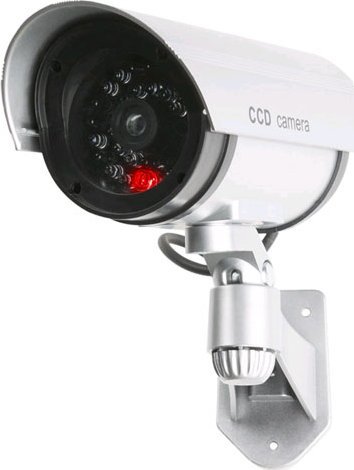 Platinium Atrapa kamery zewnętrznej migające światło LED naklejka Security System