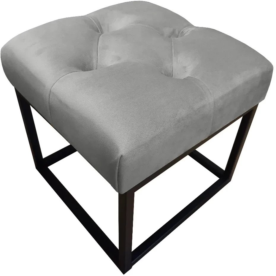 Pufa CHARLIE MG VELVET szara ATOS