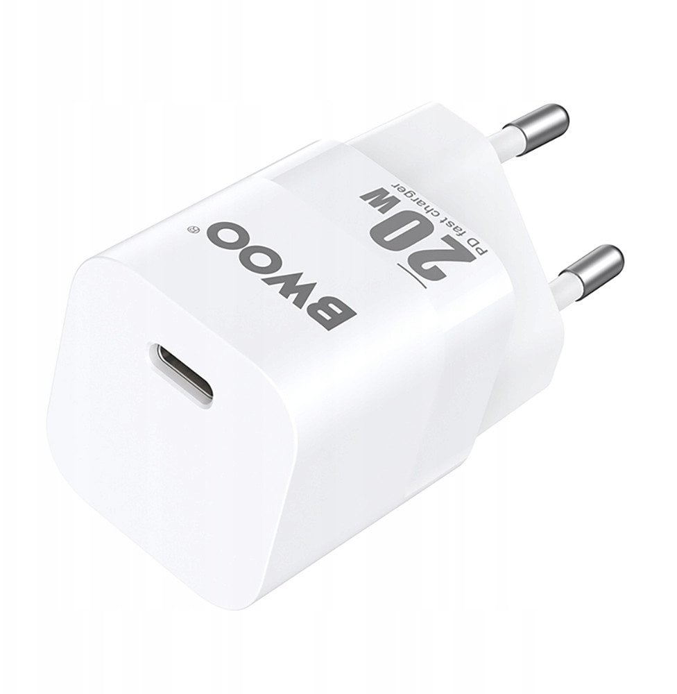 BWOO CDA155 PD wall charger 1x USB-C port 1A 20W white