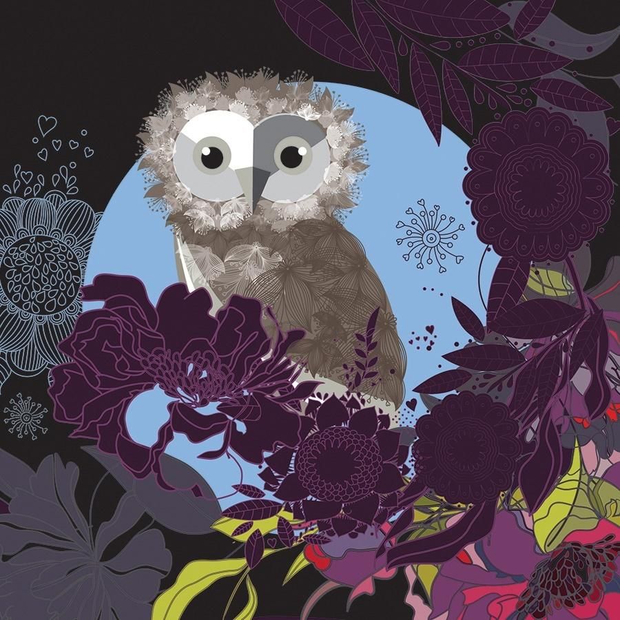 Clear Creation Karnet Swarovski kwadrat Sowa (CL0709)