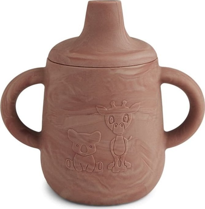 Nuuroo nuuroo - kubeczek silikonowy niekapek z ustnikiem Aiko Red