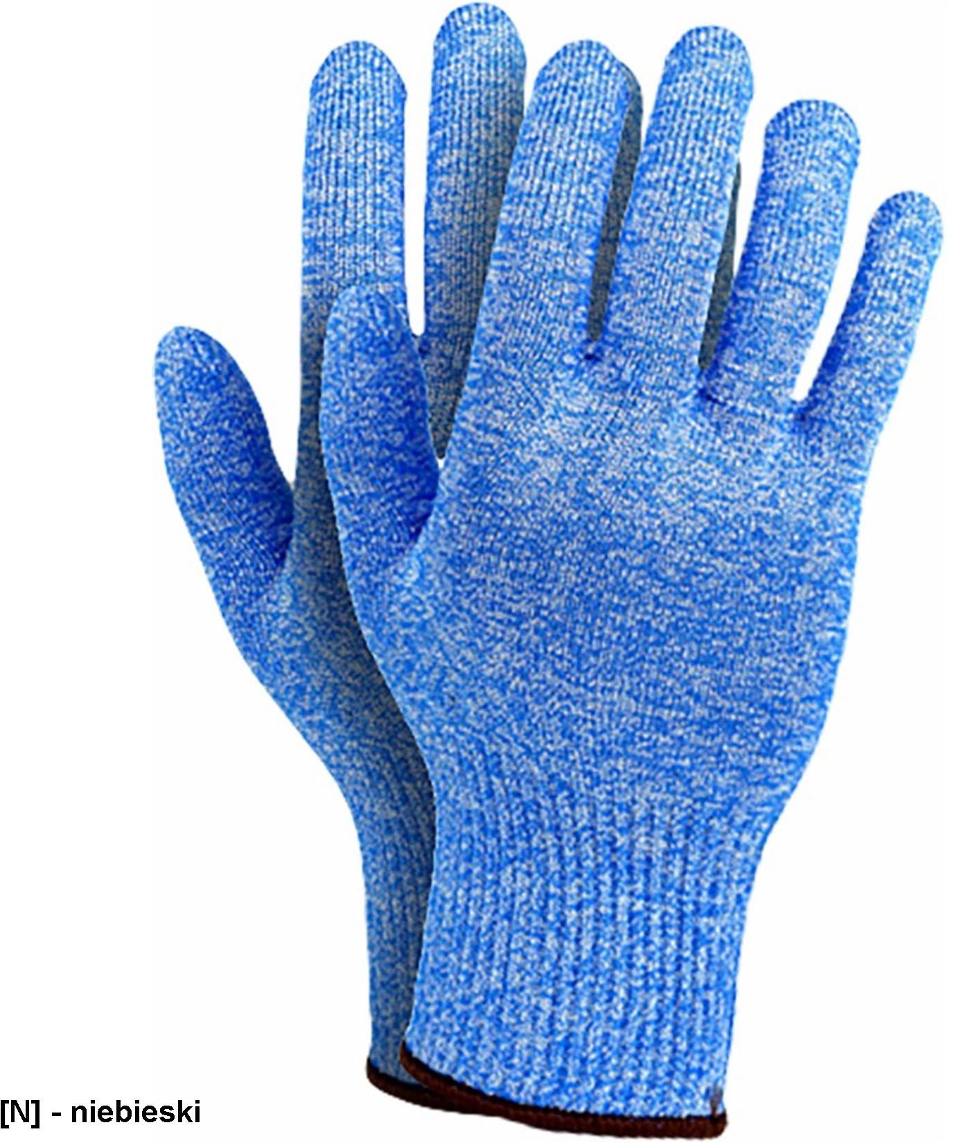 RJ-FOOD - Rękawice ochronne dziane z włókna rdzeniowego zakończone ściągaczem bezszwowe bardzo dobra zręczność i wysoki komfort użytkowani 7