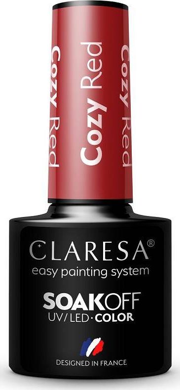 Claresa Claresa Soak Off UV/LED Color lakier hybrydowy Cozy Red 5g
