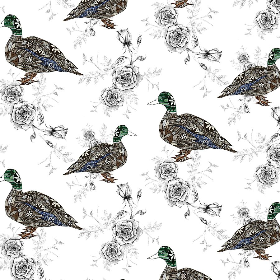 Clear Creation Karnet Swarovski kwadrat Etniczne kaczki (CL0403)