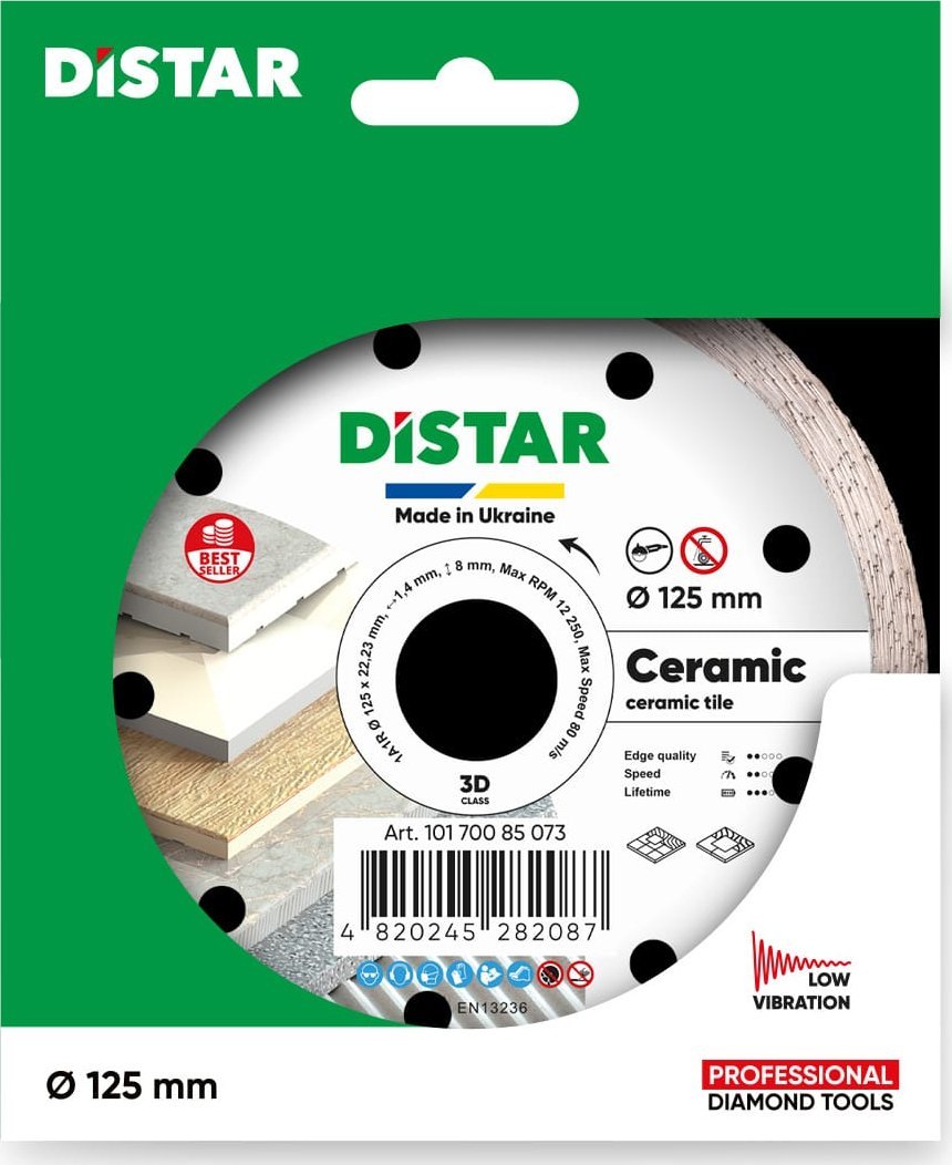 Distar Tarcza diamentowa tnąca Distar 1A1R 125 Ceramic