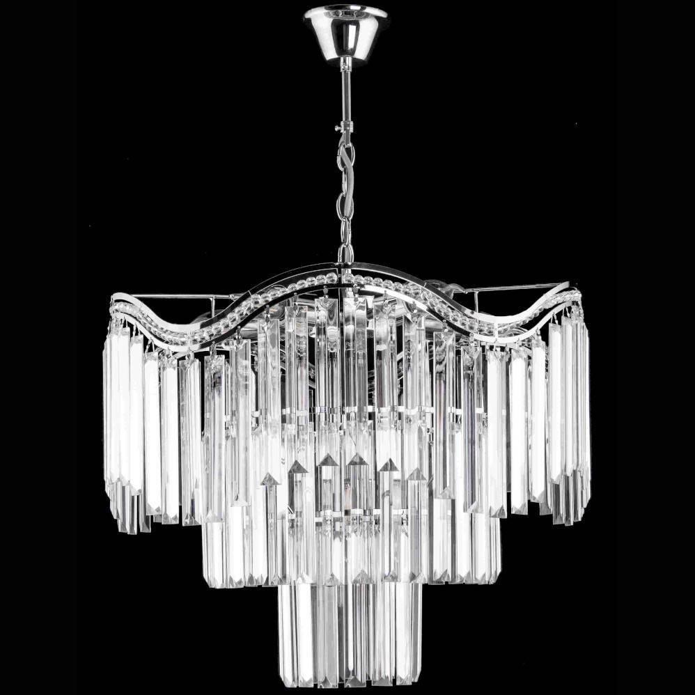Lampa wisząca VEN Żyrandol LAMPA wisząca VEN E1735/7 CR kryształowa OPRAWA glamour ZWIS crystal chrom