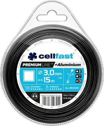 Cellfast ŻYŁKA TNĄCA PREMIUM 3,0mm / 15m KWADRAT CELLFAST - 35-046
