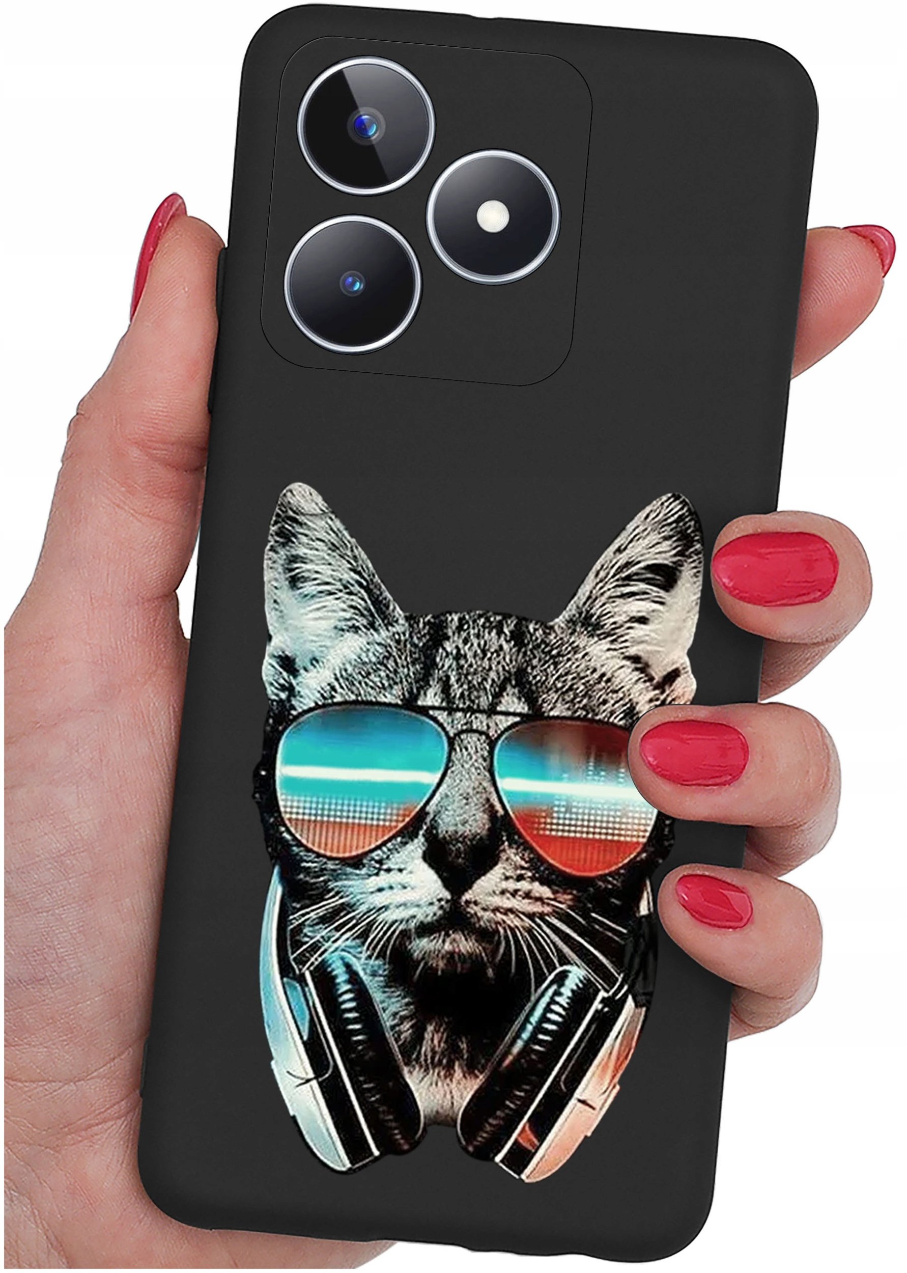 ETUI do Realme C51| C53 WZORY |SILIKONOWE MATT CASE + SZKŁO 9H