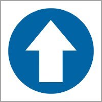 Pn. AW013 - "Kierunek wejścia" - folia samoprzylepna PCV