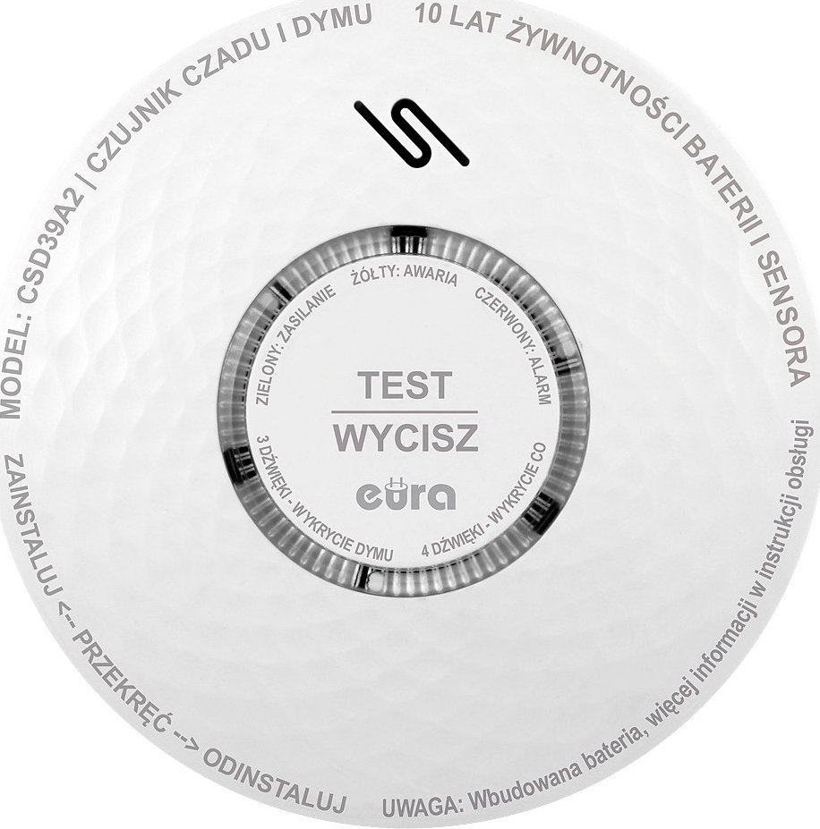 Eura Czujnik czadu i dymu EURA CSD-39A2