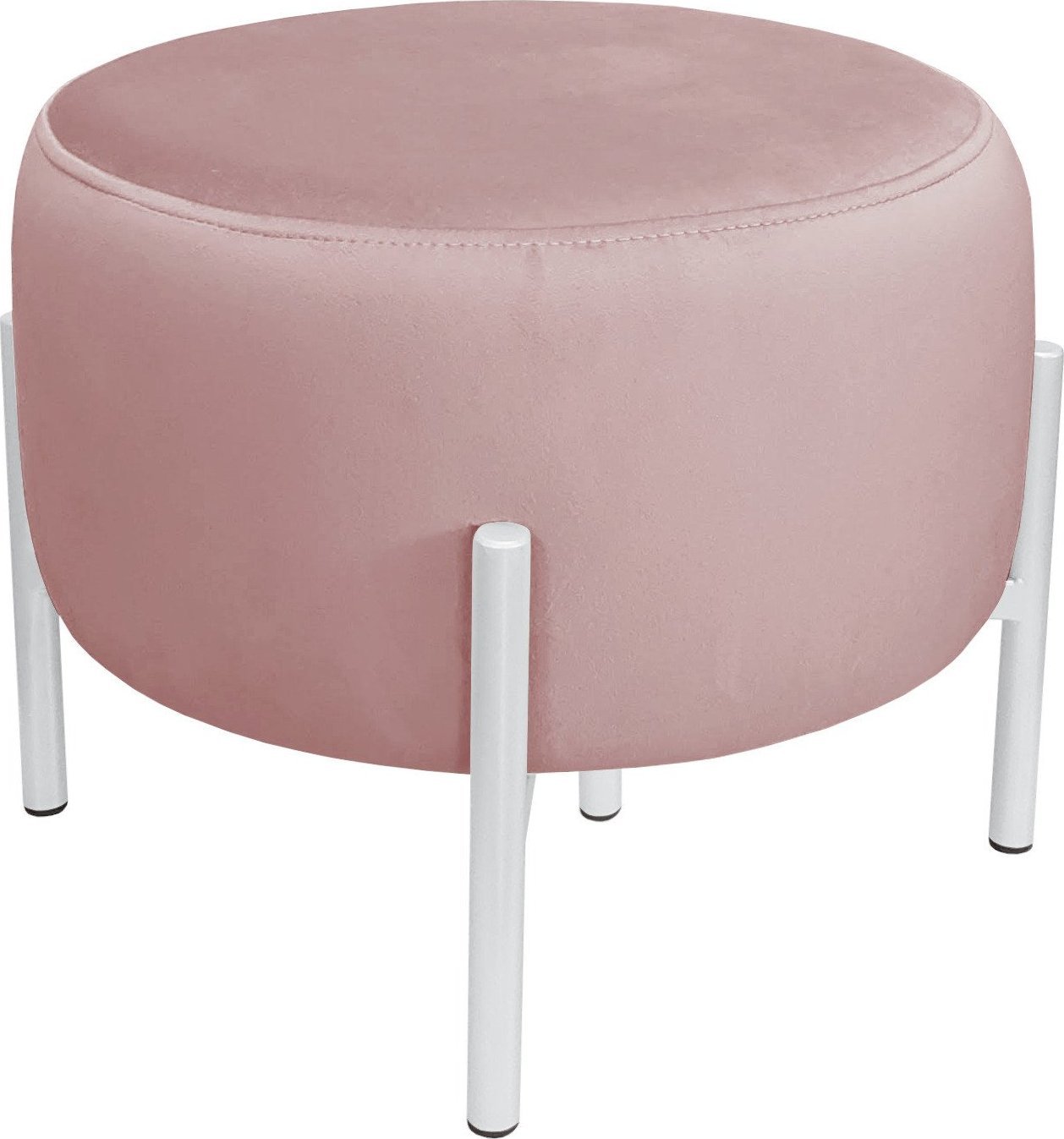 Atos Pufa OLA LOFT ławka podnóżek metal biała MG58