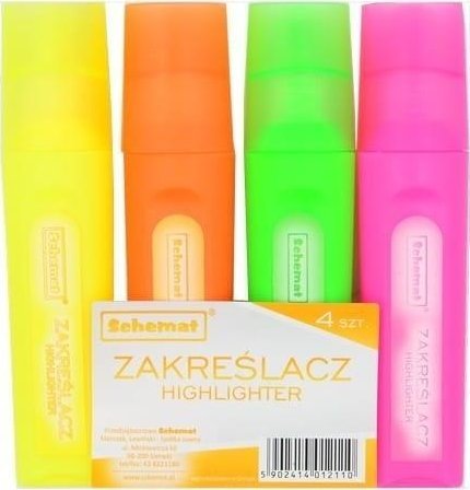 Zakreślacze 4 kolory