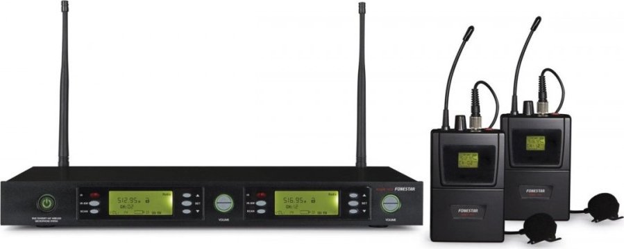 Mikrofon Fonestar Fonestar MSH-895-512 - 2-kanałowy system mikrofonowy UHM z dwoma mikrofonami ręcznymi