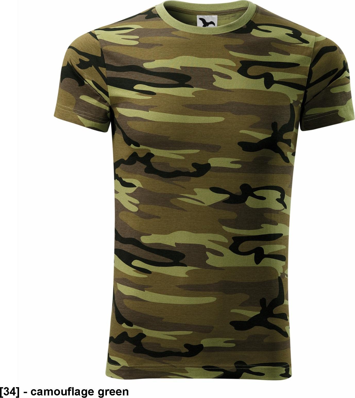 MALFINI Camouflage 144 - ADLER - Koszulka unisex, 160 g/m, 100% bawełna, - camouflage green XL