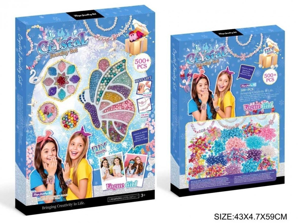 Zestaw koralików Motylek ponad 500szt