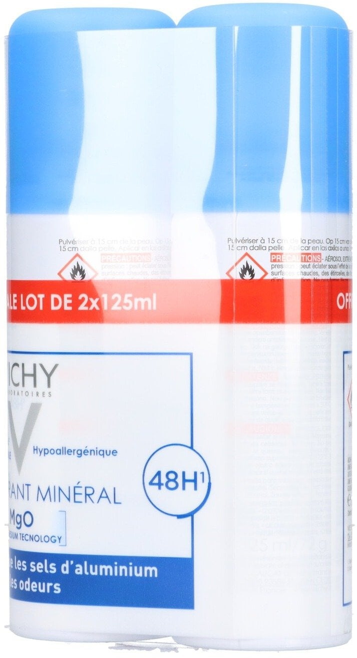 Vichy 48H Mineral Deodorant 2 x 125 ml