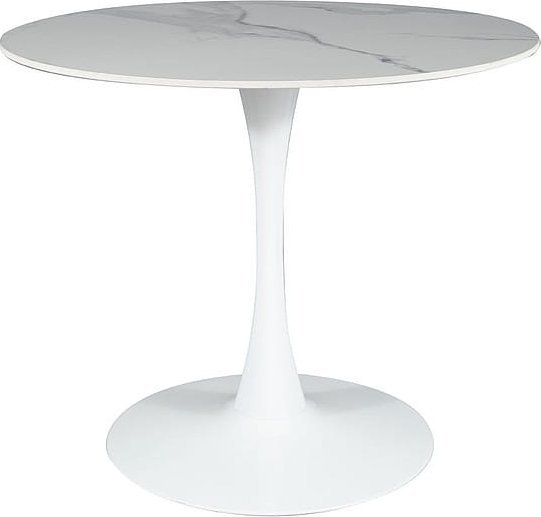 Signal Stół okrągły ESPERO ceramika calacatta/biały