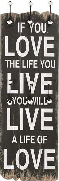 Elior Wieszak ścienny z napisami Marelo 5X