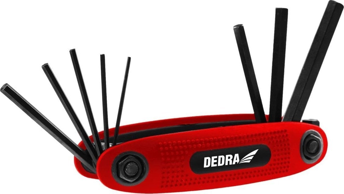 Dedra Klucze sześciokątne 1.5-8mm zestaw 8szt, CRV, czernione