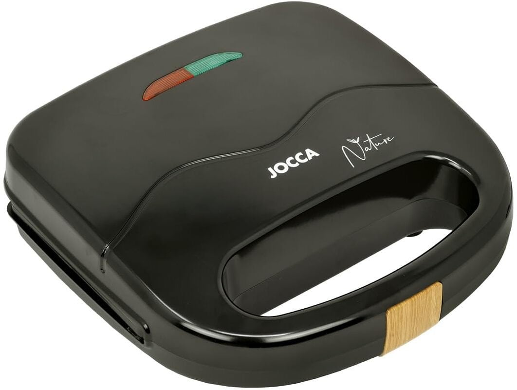 Opiekacz Jocca Toster do kanapek czarny z drewnianymi detalami 2183N