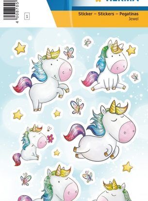 Herma Naklejki tkanina gwiazdy jednorożca, klejnot - 15402