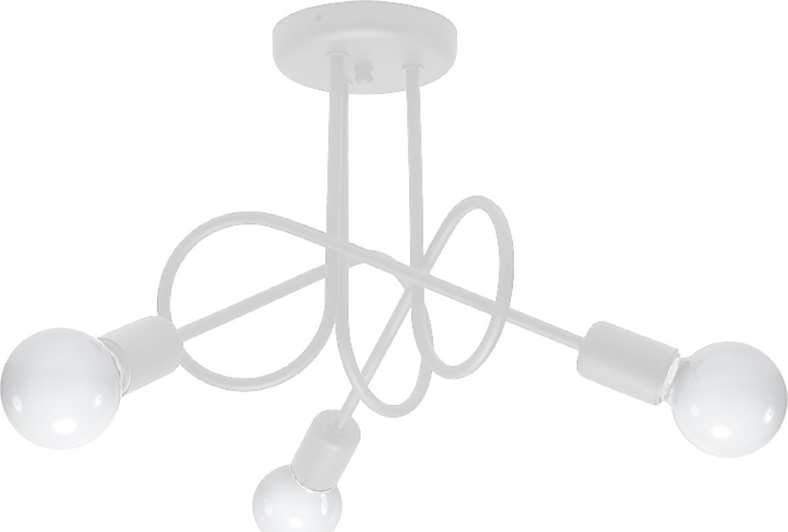 Lampa wisząca Sollux Lighting SOLLUX Żyrandol LOOP 3 biały 3 x E27 SL.1431