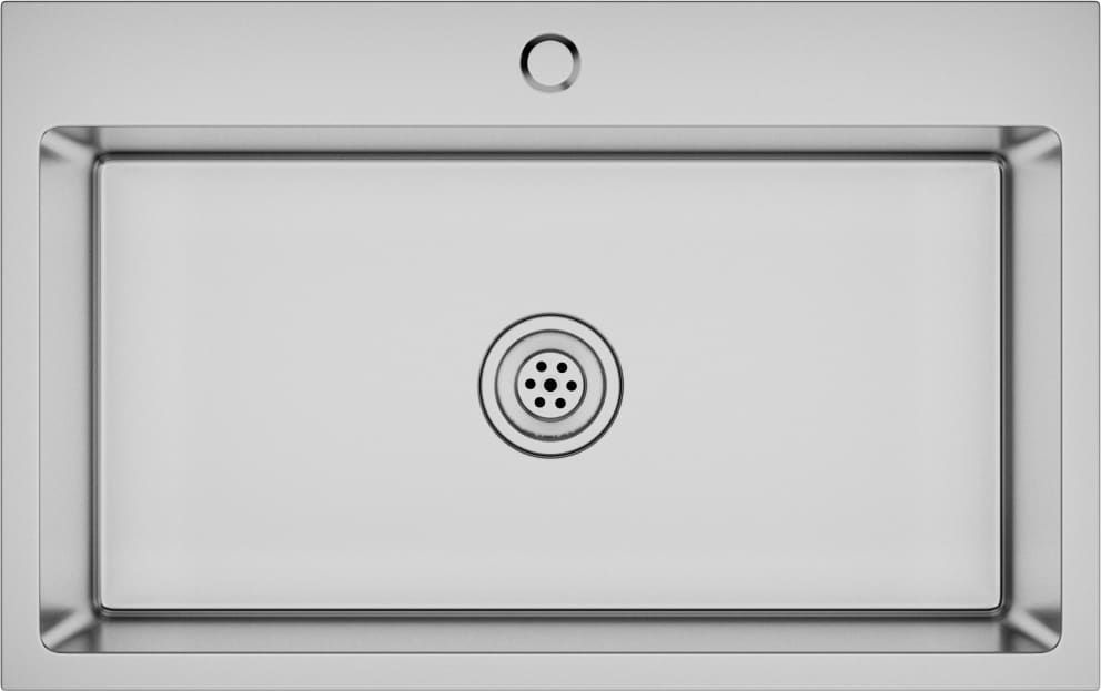 Zlewozmywak vidaXL Ręcznie robiony kuchenny z otworem na kran stalowy