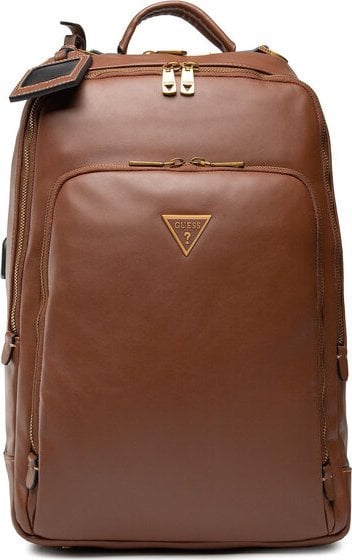 Guess Guess, Scala, Synthetic Leather, Backpack, Brown, For Men, 27.5 x 42.5 x 13 cm For Men