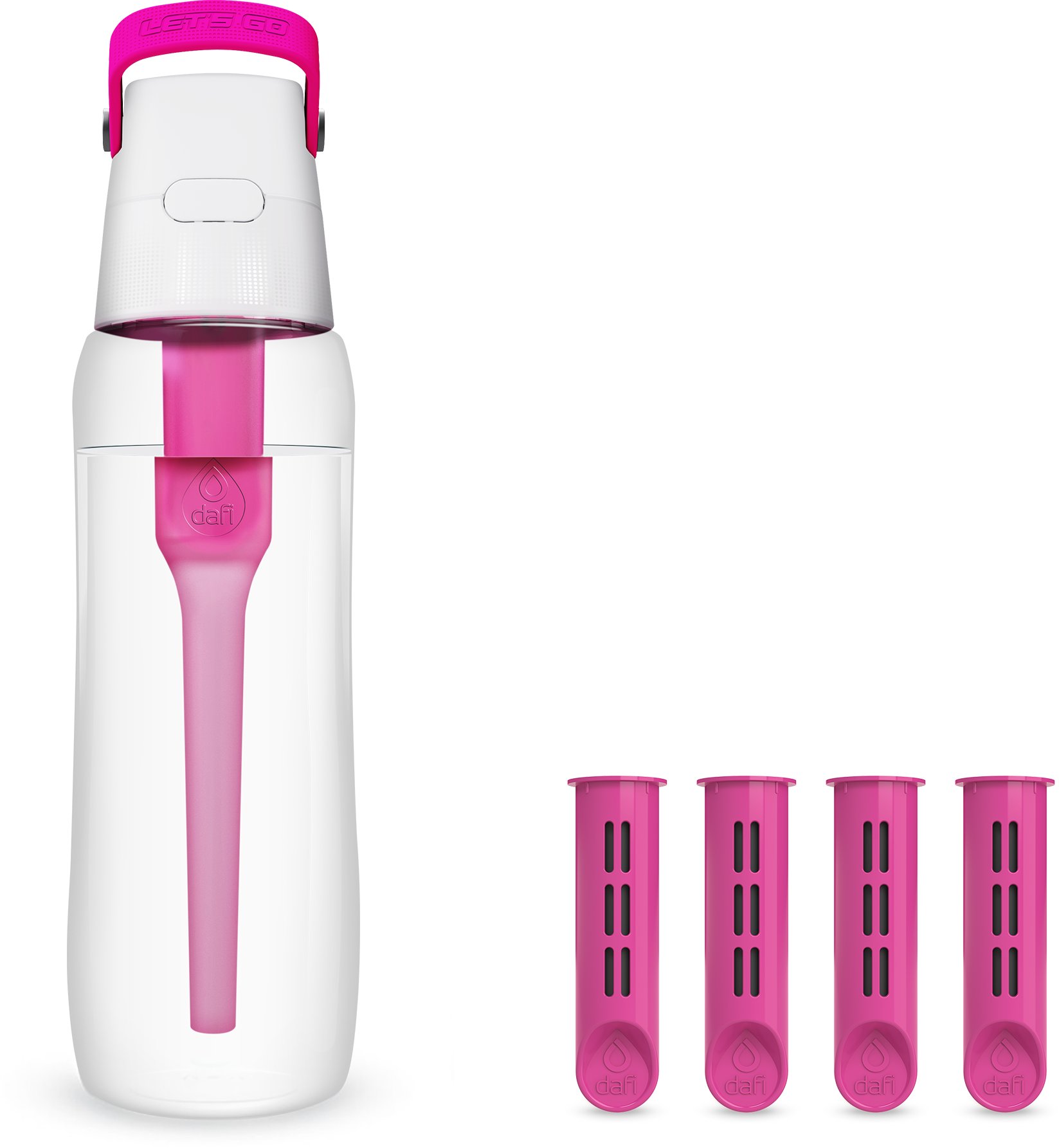 Butelka filtrująca Dafi SOLID 0,7 l flamingowa z 4 filtrami