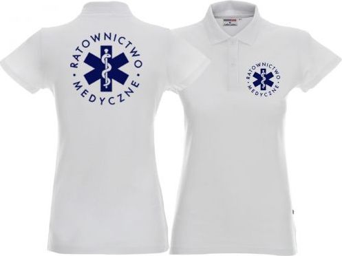 LPP - Promostars Koszulka Polo damska RATOWNICTWO MEDYCZNE biała