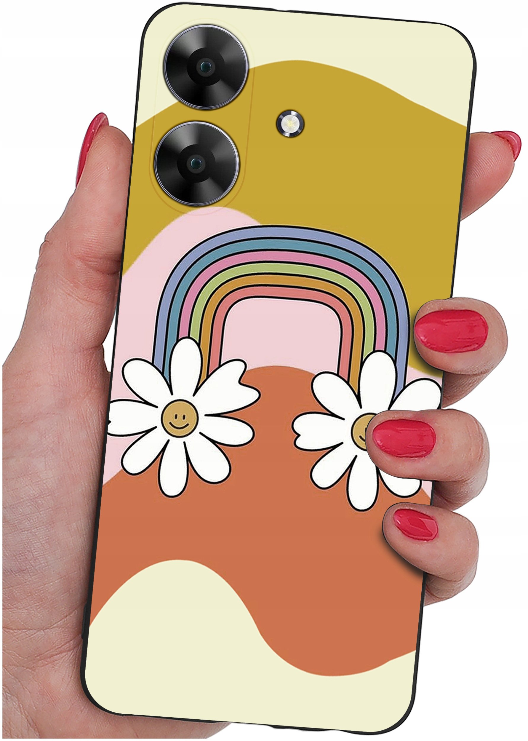 ETUI do Realme Note 60 CASE WZORY | SILIKONOWE MATT CASE + SZKŁO 9H