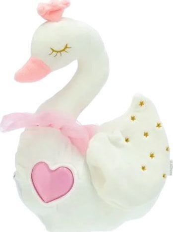 Bambolina BAMBOLINA pliušinė gulbė su šviesomis ir muzika, BD2018