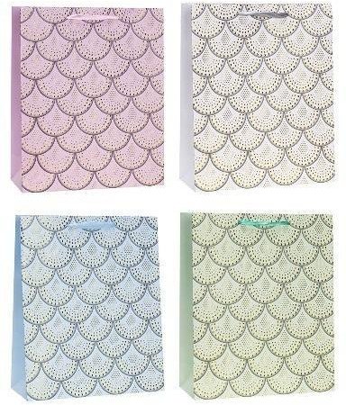 Torebka ozdobna 18x23x8cm hot-stamp mix ROZETTE