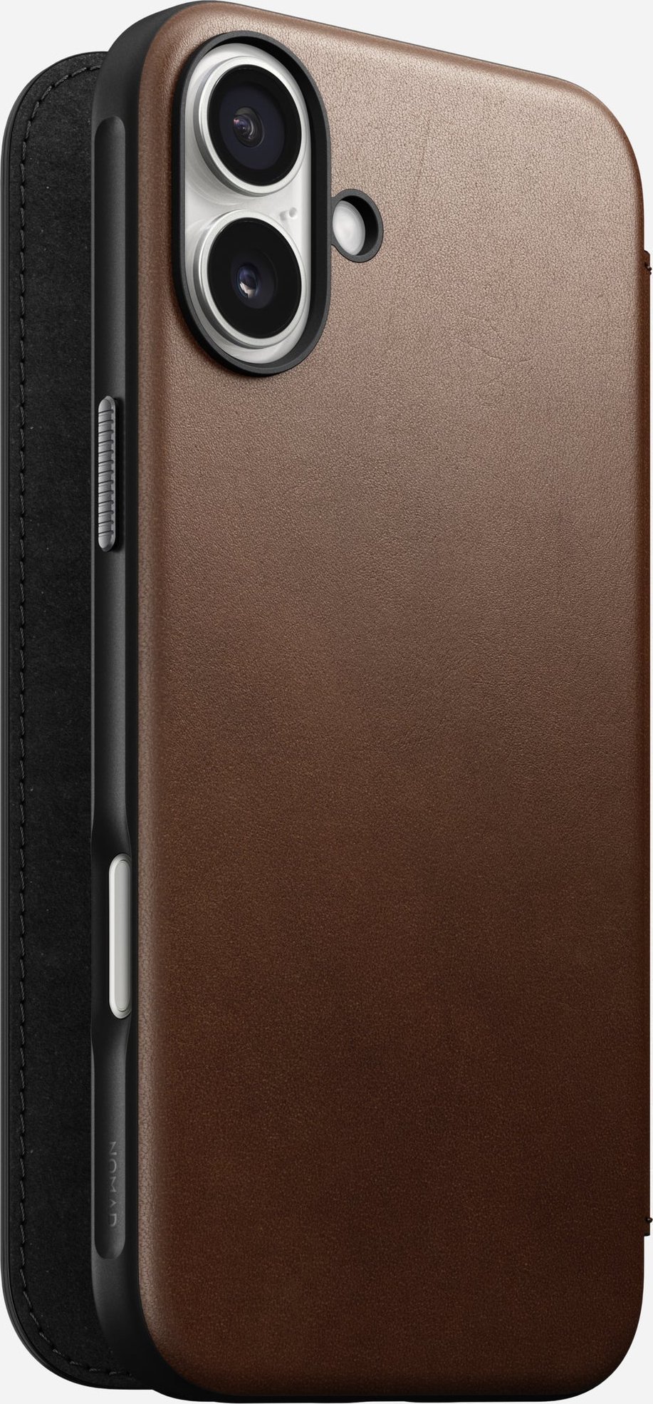 Nomad Nomad Modern Leather Folio, brown - iPhone 16 Plus