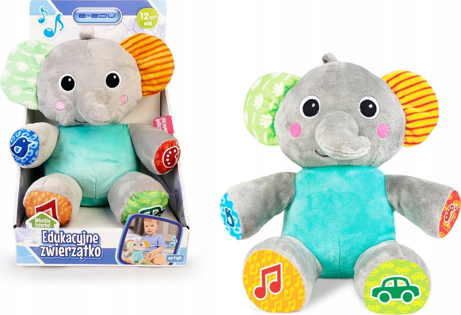 Artyk Pluszowy słonik interaktywny e-edu 174179