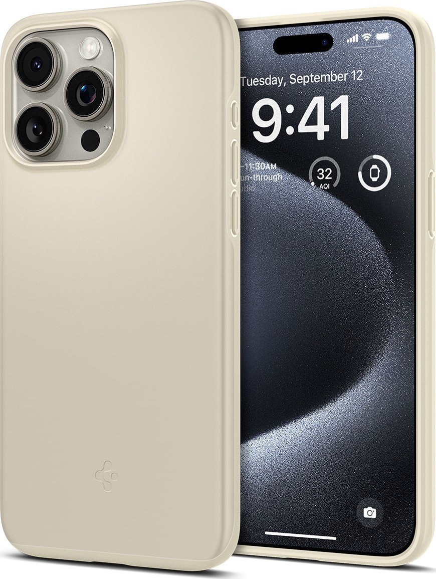 Spigen Thin Fit, mute beige - iPhone 15 Pro