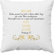 Koszulkowy Drogi Tato! - poduszka z nadrukiem