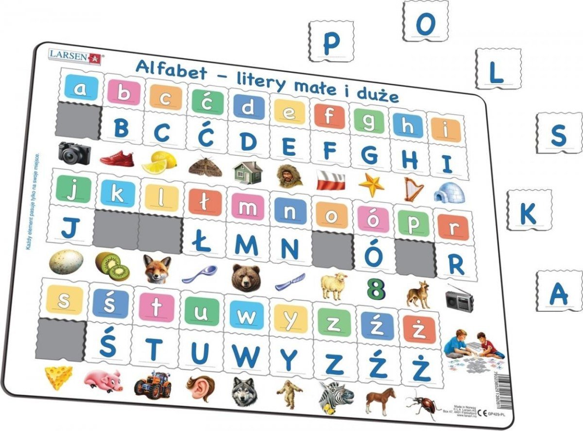 Układanka Alfabet - Litery małe i duże Maxi