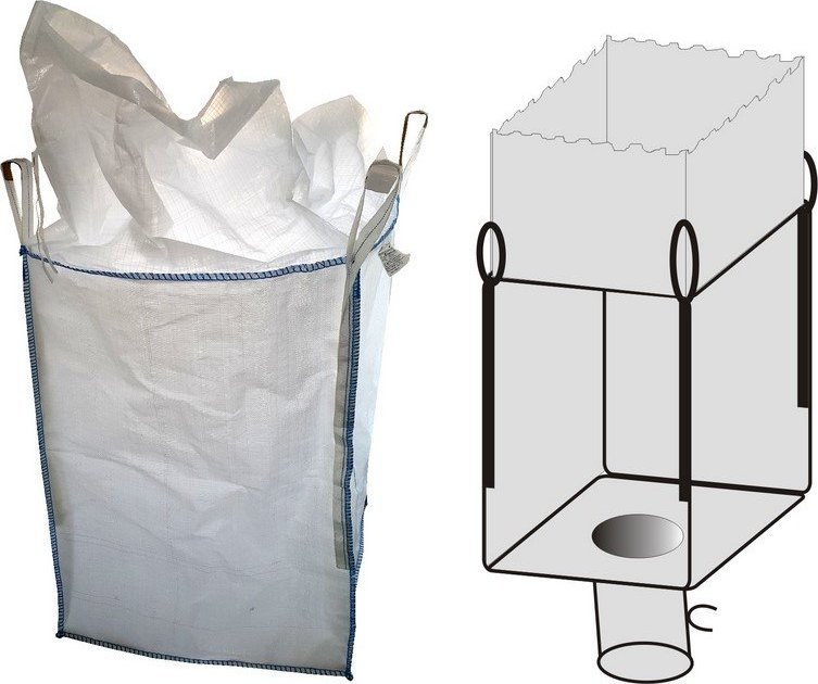 IZOMER Powlekany worek wielkogabarytowy BIG BAG 7. 4 uchwyty, wym. 900x900x1200 mm - KOMPLET 20 szt.