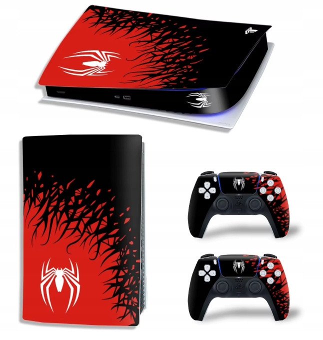 Naklejki Skórki na PlayStation 5 oraz Pady Motyw Spider-Man
