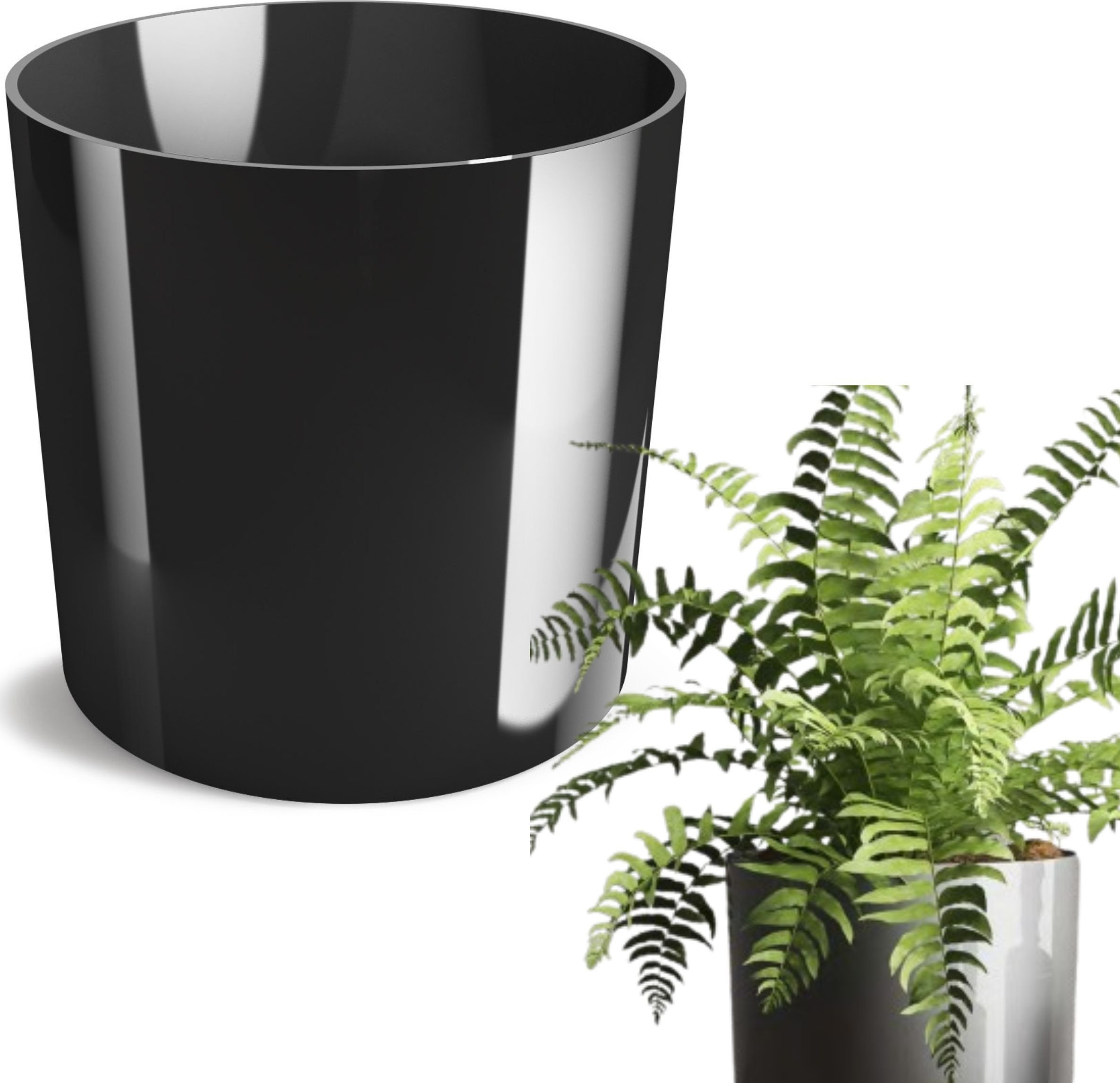 Doniczka okrągła CYLINDER DCR15 PP Osłonka na kwiaty