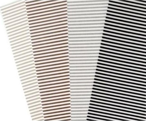 Karton obustronny paski 300g 24x34cm 4 ark MIX