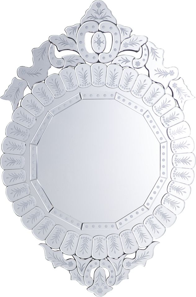 Beliani Lustro ścienne 67 x 100 cm srebrne CRAON